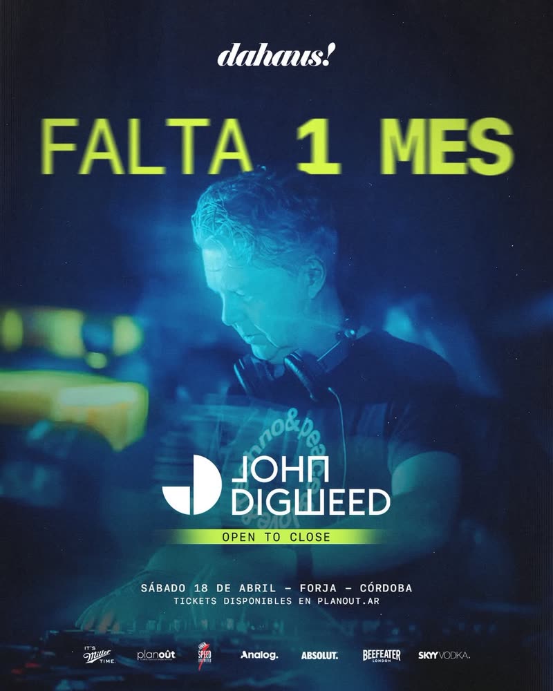 Flyer de John Digweed en FORJA — Sáb 18 de abril