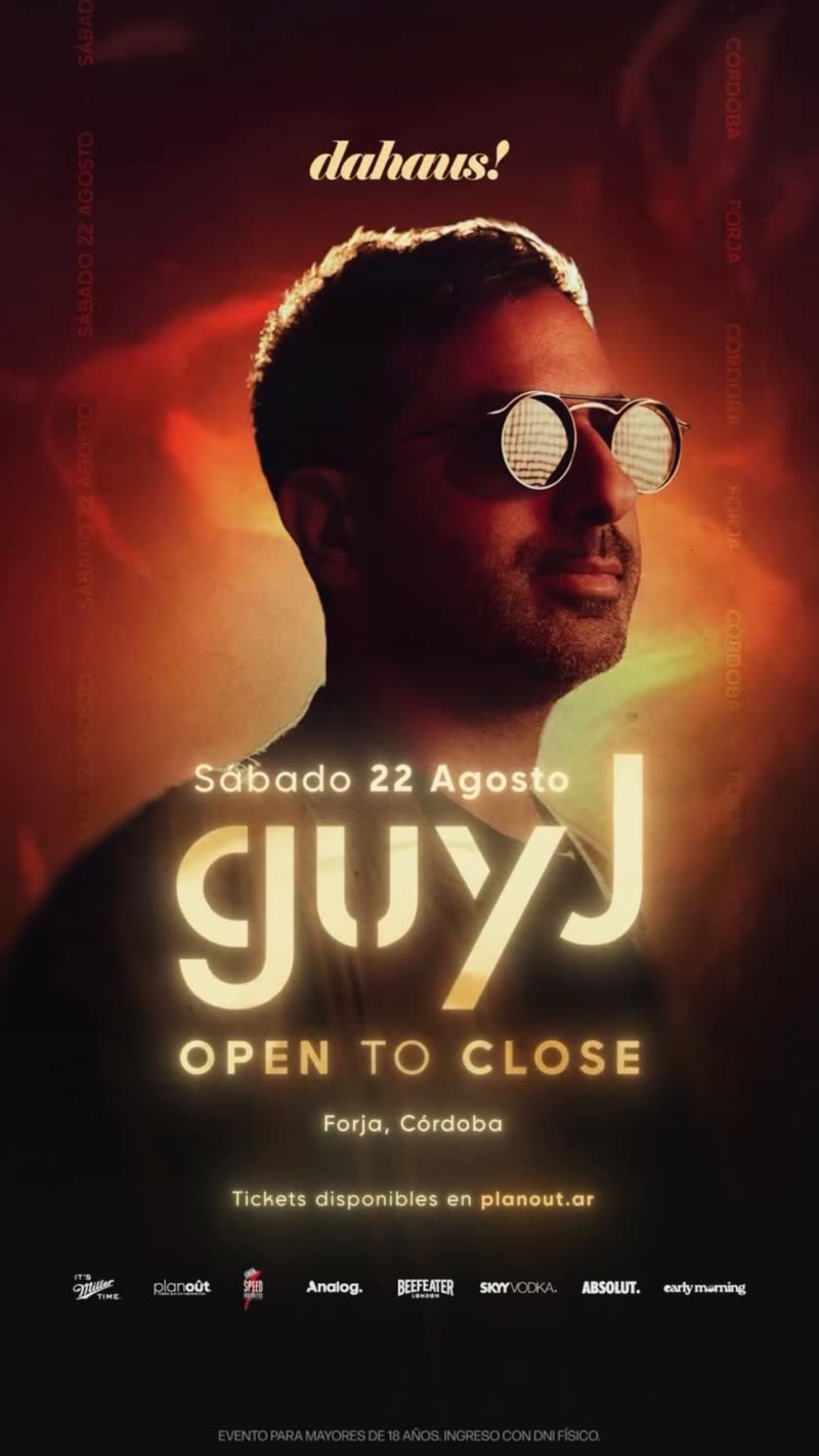 Flyer de Guy J en FORJA — Sáb 22 de agosto