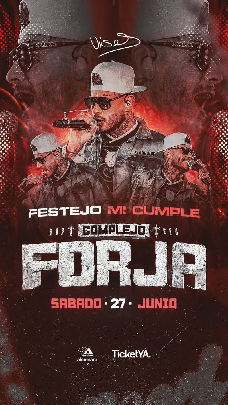 Flyer de Ulises Bueno en FORJA — Sáb 27 de junio